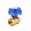 2way mini motor electric stainless steel brass BSP NPT motorized flow control valve 12V electric actuator ball valve