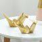Electroplate Nordic Style Gold Blue Pink Ceramic Vase,Gold Paper Crane Decoration