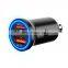 Dual Qc 3.0 Usb Car Charger Auto Socket Car Phone Charger With LED Display