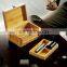 Rectangular luxury wooden bamboo gift packing box with hinged lids