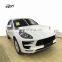 PP material high quality GTS style body kit for Porsche macan front bumper rear bumper carbon fiber and wing spoiler