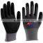 China Work Glove Custom 15G Nylon Spandex Shell Grey Nitrile Micro Foam Coating Work Safety Gloves