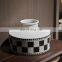Home Ceramic Decoration Flower Vase Black And White