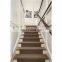 modern hanging steel baluster wood stairs