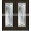 security arch top double wrought iron glass patio wine cellar doors