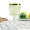 Wedding Party Custom Hard Clear Plastic Champagne Flutes Red Wine Cup Goblet