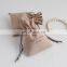 PandaSew 13x8cm Custom Logo Dusty Pink Luxury Microfiber Jewelry Pouch Packaging Drawstring Bag