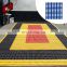 60X60Cm Direct Sales Race Checkered Raised Automotive Car Washing Door Floor Plastic Garage Flooring For 4S Shop