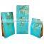 Custom flat bottom empty coffee tea bag bolsas de cafe/bolsas para cafe con valvula