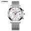 SINOBI Mens Watch Water Proof Custom Logo Quartz Branded Watch for Men Multifunctional Montre Luxe