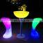 waterproof wedding party table high colorful wine round chair LED table lumineux bar sillas para fiesta