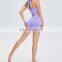 Ready To Ship Seamless Yoga Short Set Women Hanging Neck Bra And Shorts Two Piece Sportswear Set Suit Butt Lift Yoga Shorts