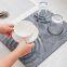 ripple pattern wave engraving diatomite stone kitchen dish drying mat