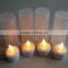 2016 New Arrival 4Pcs Smokeless Flameless Rechargeable LED Candle Light