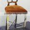 Stainless steel high back ghost chair