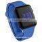 LP1427 Blue color changeable silicone strap digital movement men LED watch