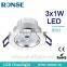 Ronse 3*1W aluminum led cob ceiling light 3000-5000K(RS-2040(C))