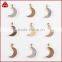 New sparkly druzy crescent moon pendants gold plated double loops druzy agate half moon pendants