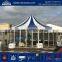 Waterproof, flame redartant, UV-resistant aluminum steel hexagonal top roof gazebo retractable