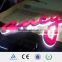 Full lit acrylic led luminous channel window letter with vinyl film on face with adhesive