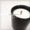 wholesale hot-selling Black Marble candle vessel with wood wick