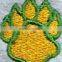 Latest dog paw embroidery paches product for garment.