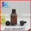 30ml round boston glass bottle with glass dropper amber glass essential oil bottle wholesale