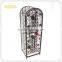Best Price antique metal display rack wrought iron corner wine cabinet