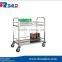 2 Tier Metal Folding Kitchen Island Trolley Storage Dining Food Cart