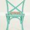 Colorful rattan seat dining room use wooden X chair/ Wedding Cross Back Chair(CH-532)