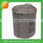 Folding jute durable lighweight large capacity laundry basket