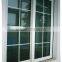 White Frame 3 panes aluminum sliding window with grill