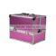 Cosmetic train case, factory direct sale cosmetic case and makeup box aluminium box, silver makeup case JH-501