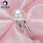 wholesale perfect round natural fresh water pearl ring for best offer