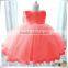 Elegant Girl Dress Girls 2015 Summer Fashion Pink Lace Big Bow Party Tulle Flower Princess Wedding Dresses Baby Girl dress D63