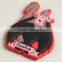 Custom design eco-friendly embossed logo rubber labels for children coat