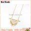 New designed triangle turquoise stone and dangle chain pendant necklace