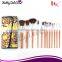 Good quality 12pcs goat hair makeup brushes fashional bag