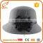 Elegant womens vintage felt hat wholesale grey 100% wool felt fedora hat                        
                                                                                Supplier's Choice