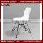 MA-C181-3 Modern Design White Plastic Desk Chair With Metal Legs