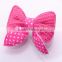 <<<Candy Bow Knot Hair Barrette Children& Girls Korean Colorful decorative Big Claw Fabric Clip/