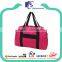 Simple pink cheap women nylon travel bags with out pocket
