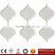 IMARK ANNECY Arabesque Style Vault Lantern Pattern Glossy Ceramic Tile Light Gray Color For Clean House Wall Tile