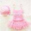 Lovely child lace one piece bathing suit wholesale modeling swimwear