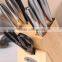 8pcs forged pom handle kitchen knife set with wooden block