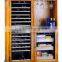 45 bottles double layers glass door wood wine cabinet