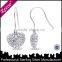 Earrings black diamond black cz, pave cz hoop earrings