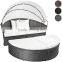 Retractable sun roof /Rattan Garden Day Bed Furniture Set