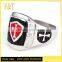 Best Seller Stainless Steel Cross Rings, Knight Armor Templar Crusader Shield Cross Rings(HF-002)