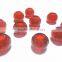 AAA Quality Red Color Quarts Faceted Handmade Big Hole Round Ball Beads